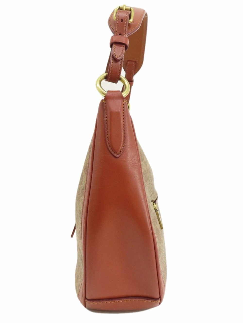 Coach Sutton Signature Tan and Brown Shoulder hobo Bag used Pristine Condition - Picture 9 of 16